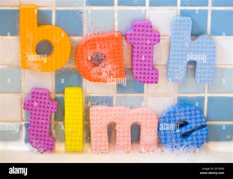 bath time letters abstract background Stock Photo - Alamy