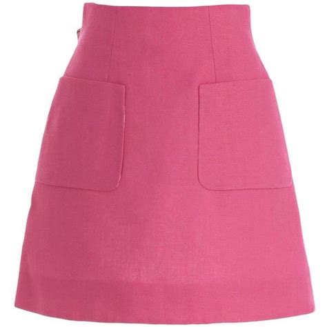 Pink High Waisted Mini Skirt