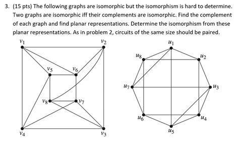 Solved Pts The Following Graphs Are Isomorphic But The