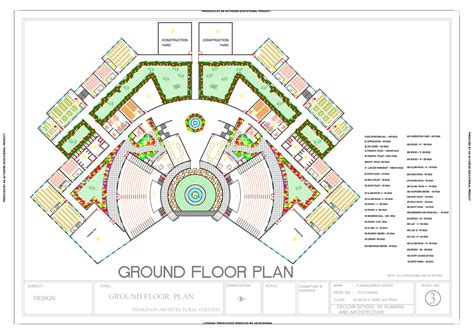 Architecture College Ground Floor Plan Final Print Out Layout2 By