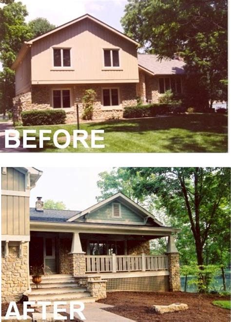 Before And After Split Level Remodel Exterior