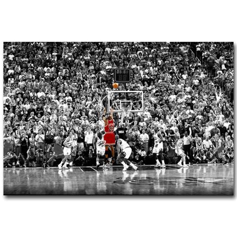 Michael Jordan Last Game Silk Poster Basketball Sports Wall Art