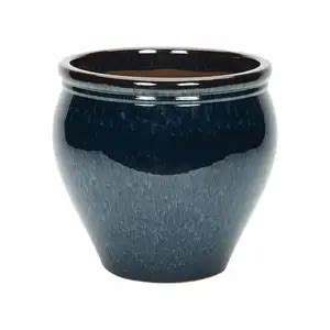 Peacock Blue Jar Pot Ø25cm Cowell s Garden Centre Woolsington