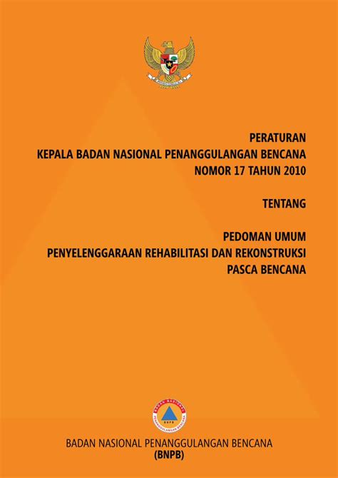 PDF PERATURAN KEPALA BADAN NASIONAL Pedoman Umum Penyelenggaraan