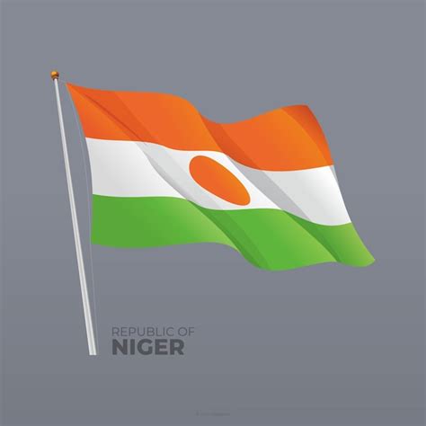 Premium Vector D Vector Niger National Waving Flag