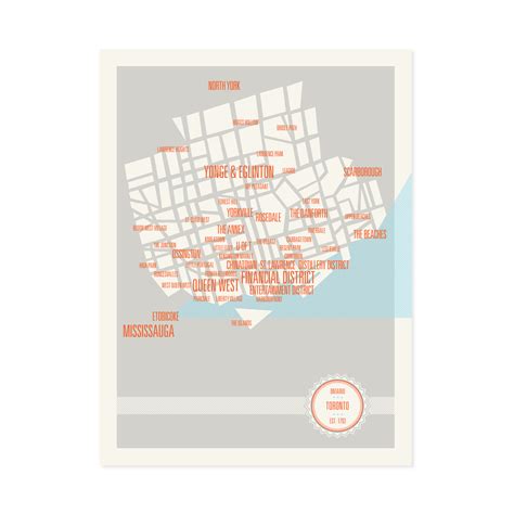 Toronto Neighborhoods Map - These are Things - Touch of Modern