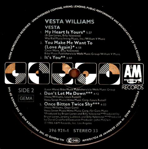 Lp Vesta Williams Vesta Soulfunk Germany Edit1986mintstore