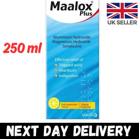 Maalox Plus Suspension Other 250 Ml Lemon Flavour Sodium Free EBay