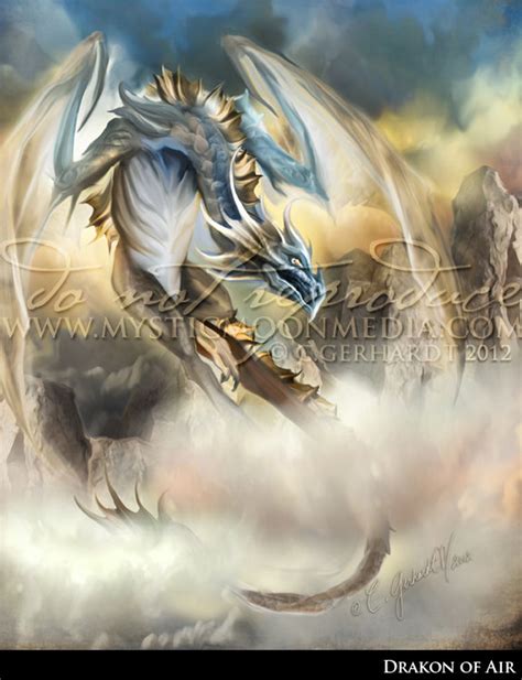 Drakon of Air / Fantasy Art Poster / Fantasy Painting / Dragon Print ...