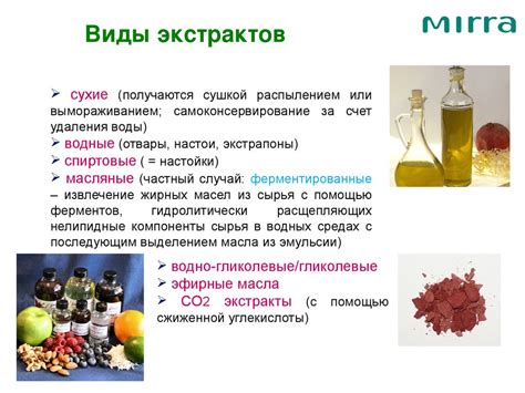 Растительные экстракты и их роль в косметике фирмы Мирра - презентация ...