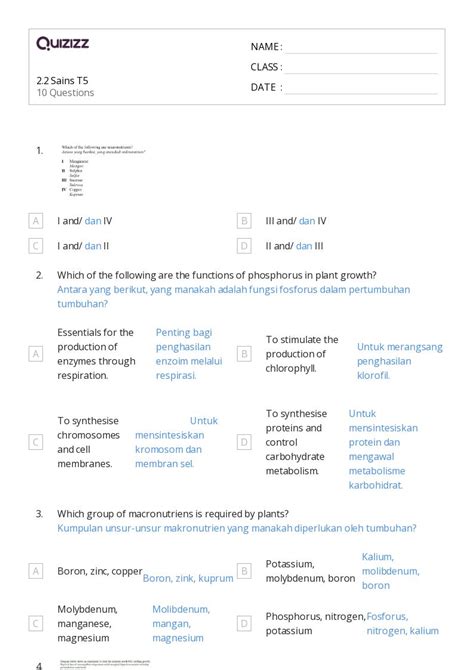 Metabolism Worksheets For Th Year On Quizizz Free Printable