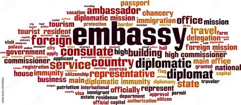 Embassy Word Cloud Stock Vector Adobe Stock