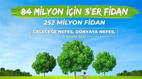 Geleceğe Nefes fidan bağışı nasıl yapılır 2021 11 Kasım fidan dikme ne