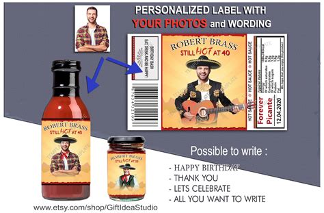 Hot Sauce Tapatio Labels Mexican Party Favors Still Hot At Etsy