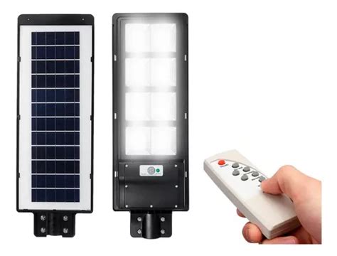 Reflector Solar Led 120w Sensor De Movimiento Calle Control