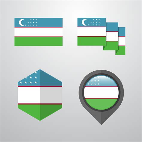 Uzbekistan flag design set vector 14286254 Vector Art at Vecteezy