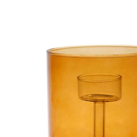 Amber Glass Tea Light Holder Chalk And Easel