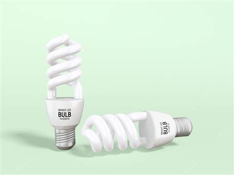 Premium PSD | Energy saving CFL light bulb Branding Mockup