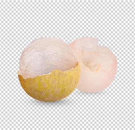 Longan Descascado Fresco Isolado Psd Premium Psd Premium