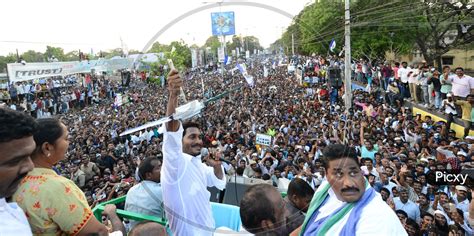 Image Of Ap Chief Minister Ys Jaganmohan Reddy Showing Ysrcp Election