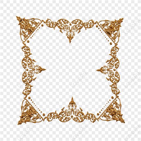 Luxury Gold Baroque Classical Art Embossed Border Element Renaissance