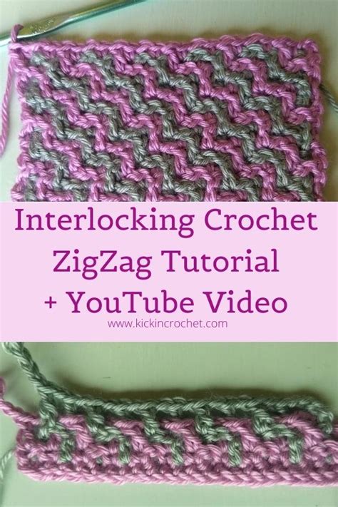 Interlocking Crochet Zigzag Tutorial Kickin Crochet