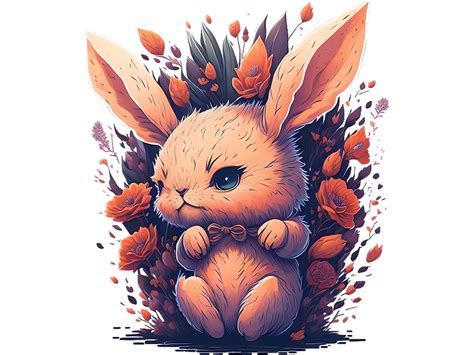 Floral Easter Bunny Sublimation 2 Graphic By 1xmerch · Creative Fabrica