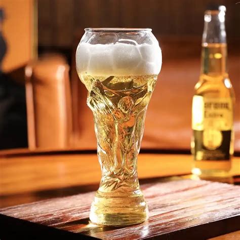 450ml Football Shape Beer Mug Crystal Glass Wine Cup Plastic Classic