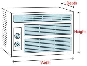 Window AC Dimensions: Width, Height & Depth - PICKHVAC