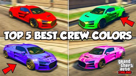 The Top Best Crew Colors In Gta Online Bright Colors Modded