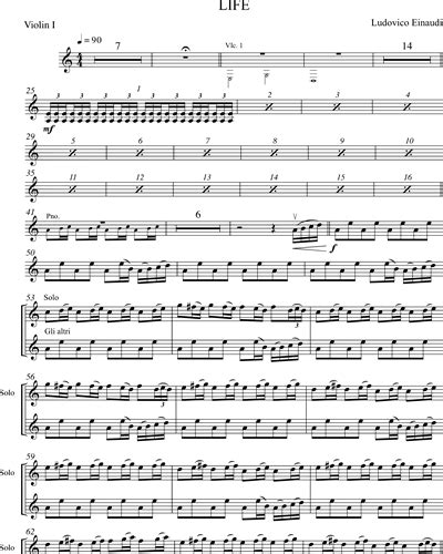 Life From In A Time Lapse Violin Sheet Music By Ludovico Einaudi