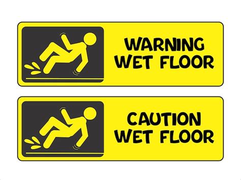 Premium Vector Wet Floor Sign Vector