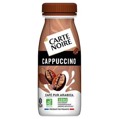 Carte Noire Cappuccino Café Pur Arabica Bio Prêt à Boire 250ml Pas Cher