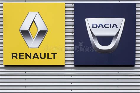 Renault and Dacia Logos on a Wall Editorial Image - Image of automotive ...