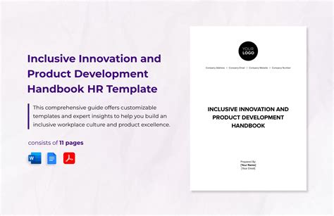 Inclusive Innovation And Product Development Handbook HR Template In