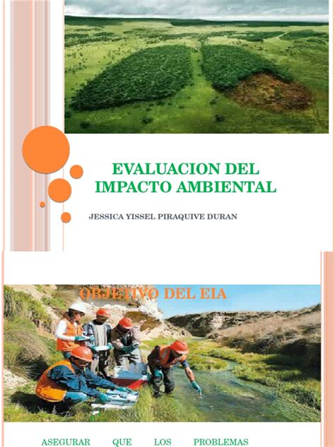 Diapositivas Evaluacion Del Impacto Ambiental Evaluación De Impacto