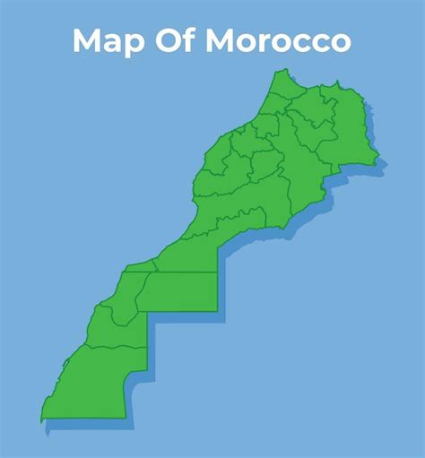 Detailed map of Morocco country in green vector illustration 36097627 ...