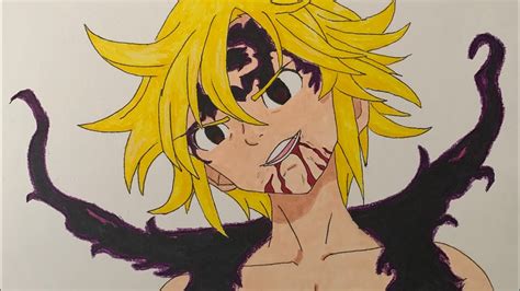 Drawing Meliodas Demon Form Seven Deadly Sins Drawing 71 Youtube