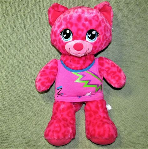 16 Build A Bear Sweet Scents Pink Leopard Cat Heart Spots Stuffed