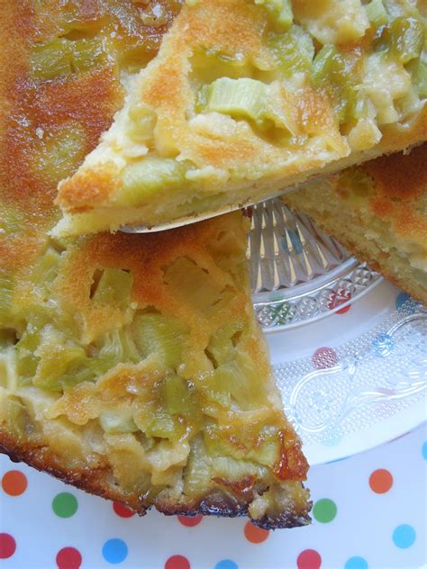 Dans mon assiette Gâteau renversé à la rhubarbe