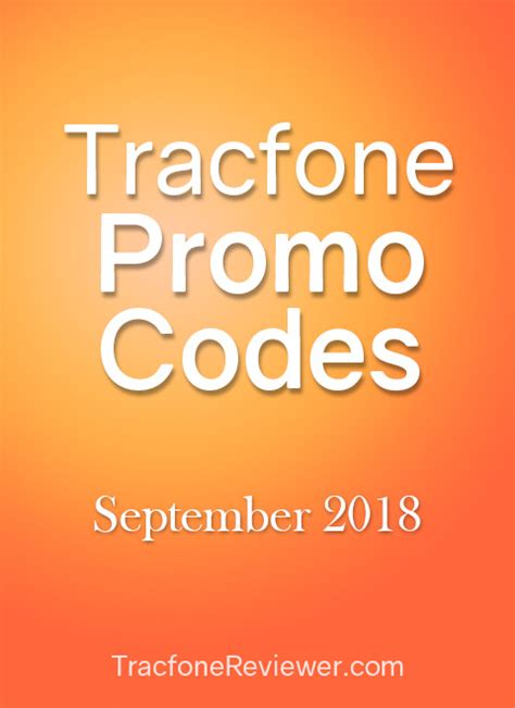 TracfoneReviewer: Tracfone Promo Codes for September 2018