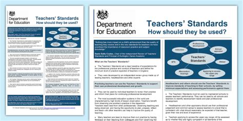 Free Dfe Teachers Standards How Should They Be Used