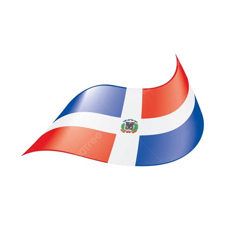 Dominicana Flagvector Ilustración Alférez Forma Dominicana Vector Png