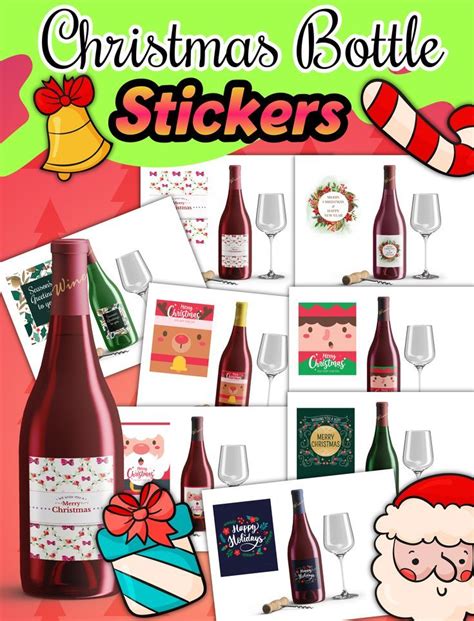 Printable Christmas Wine Labels PDF Christmas Wine Label Free