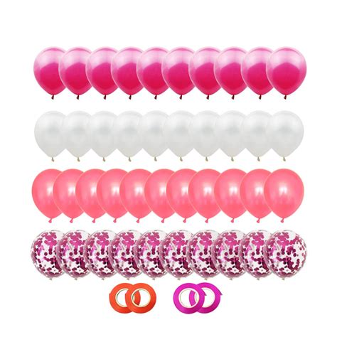 Er Set Party Deko Luftballons Konfetti Pink Rosa