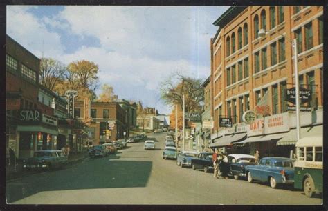 Postcard St Johnsbury Vtvermont Star And Tegus Palace Movie Theatres