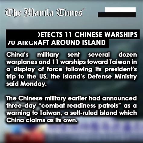 Taiwan Detects 11 Chinese Warships 70 Aircraft Around Island Video