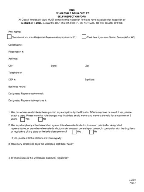 Fillable Online Prod Oregon Govpharmacydocuments Wholesaler Self