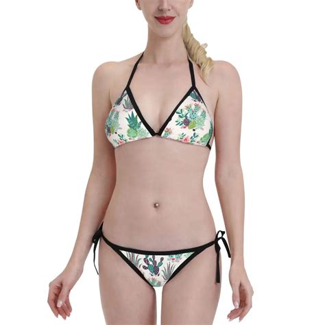 Sommer Sexy Kaktus Floral Bikini Sets Frauen Badeanzüge Dschungel