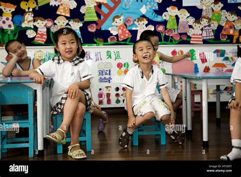 Chinese Kids In A Kindergarten Somewhere In China Stock Photo Alamy